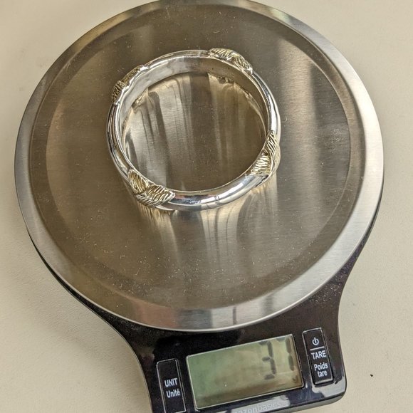 David Varsano 36g Big Electroform Bangle Bracelet, Sterling w Gold Vermeil - Picture 10 of 10